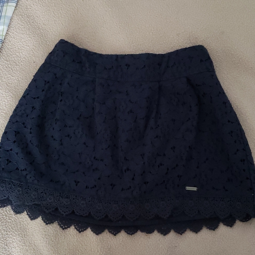 Navy floral girls skirt